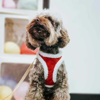 Warm Winter Dog Harness and Leash Set Soft Fur Cat Dog Vest Harness For Small Medium Dogs Cats Chihuahua French Bulldog