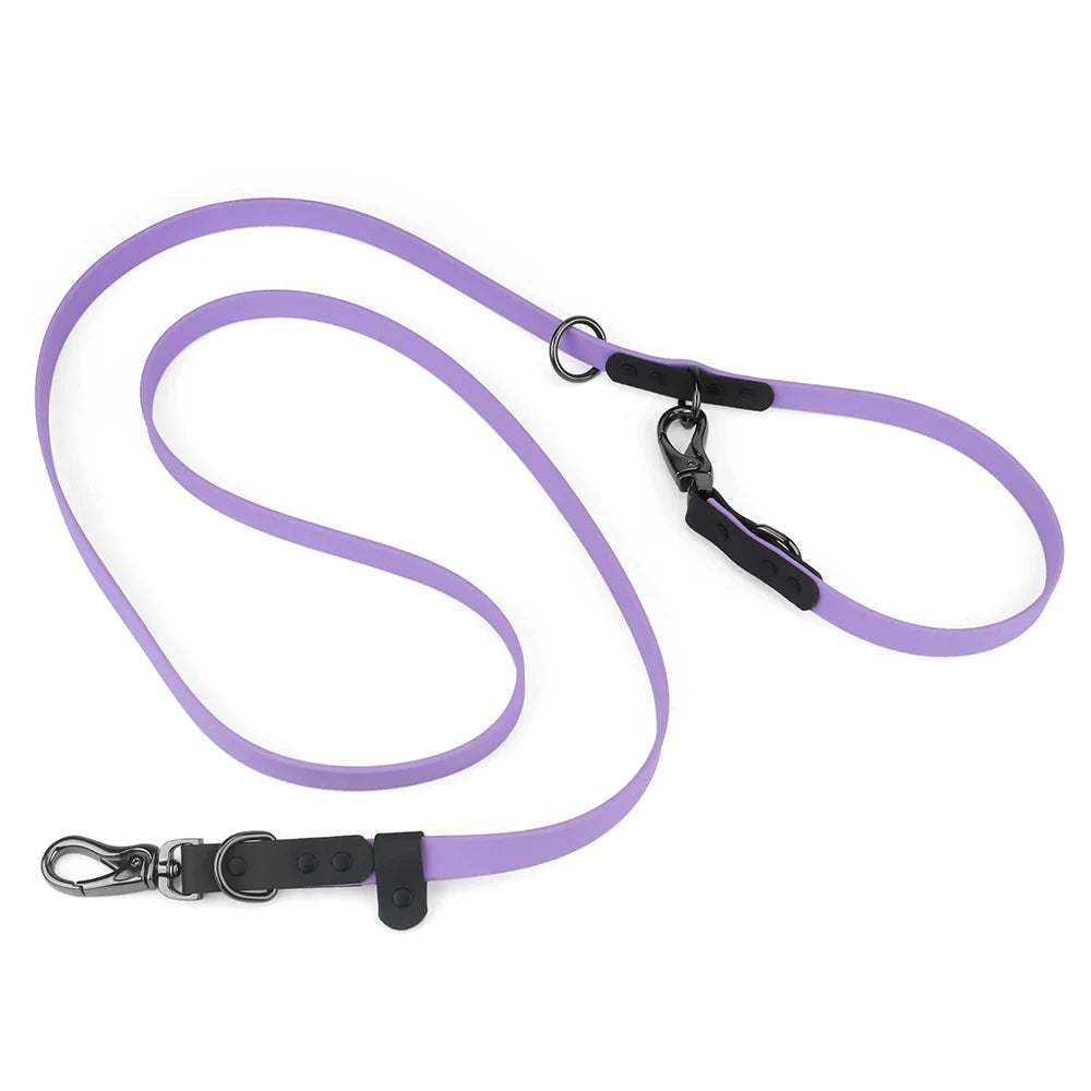 Waterproof Dog Leash with 2 Hooks for Walking,Adjustable for Traffic Control Safety Durable and Odor Proof for Medium Large Dogs