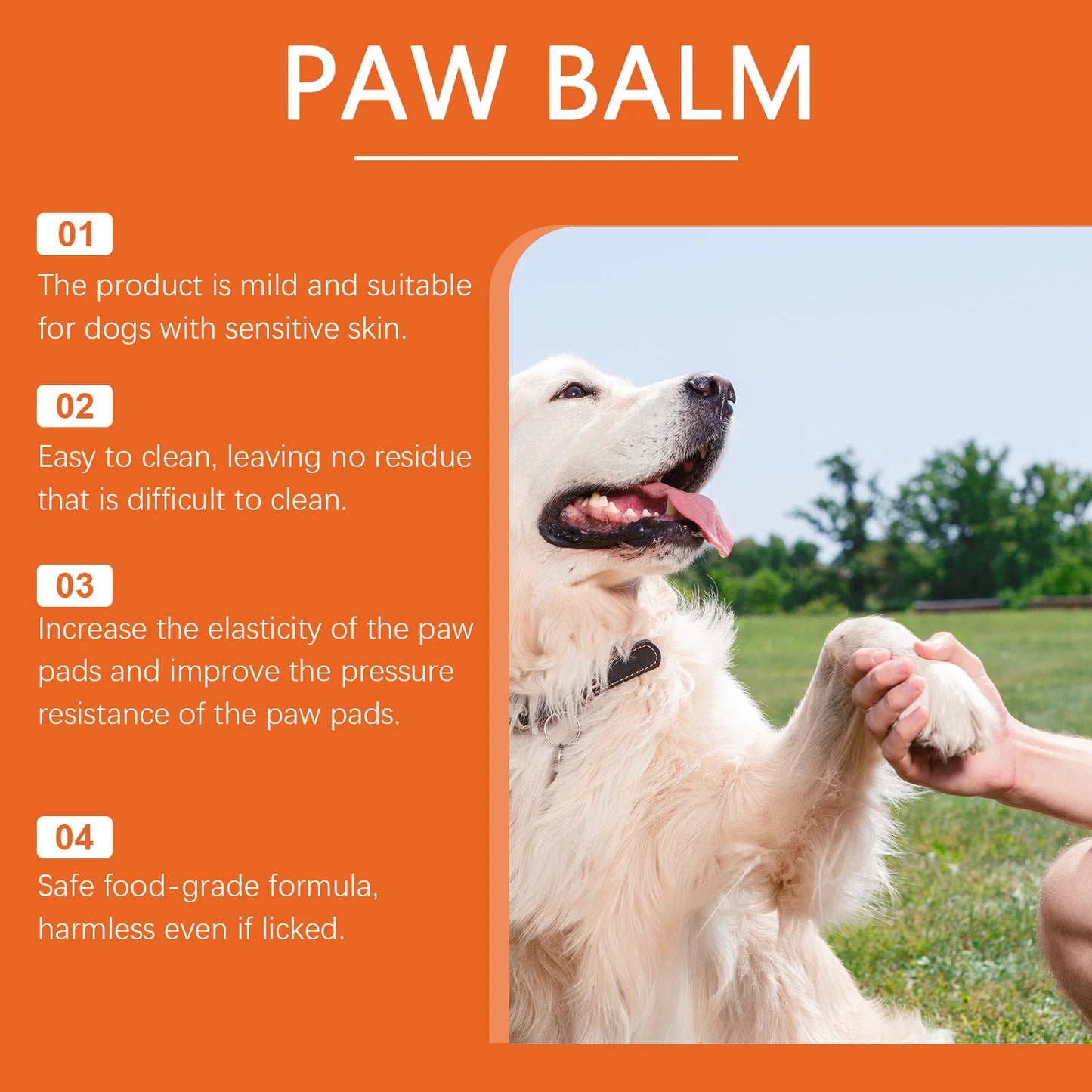 Paw Balm Repair Damaged Dog Paws Anti-Crack Increase Elasticity Strengthen Paw Health Reduce Dryness Moisturizing Pet Care 30g