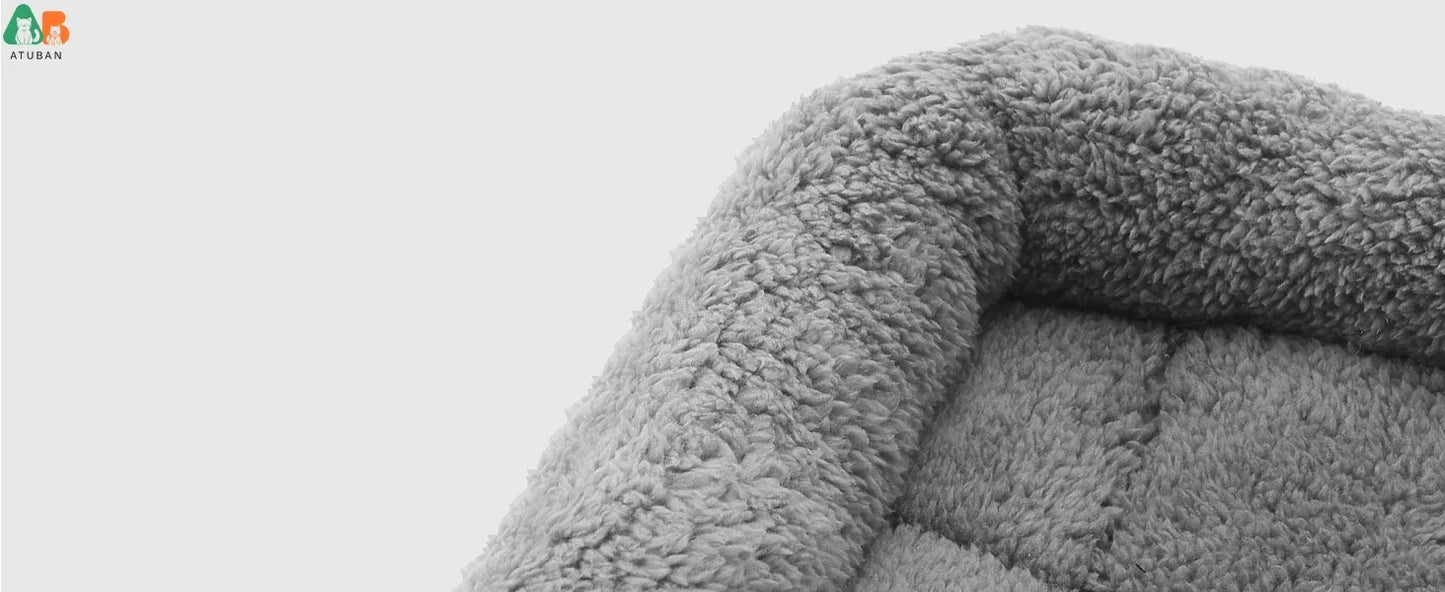 ATUBAN Cat Beds for Indoor Cats,Dog Bed Curl Sleep Plush Cushion Pillow,Non-Slip Bottom Washable Mat for Small Pet Puppy Rabbit
