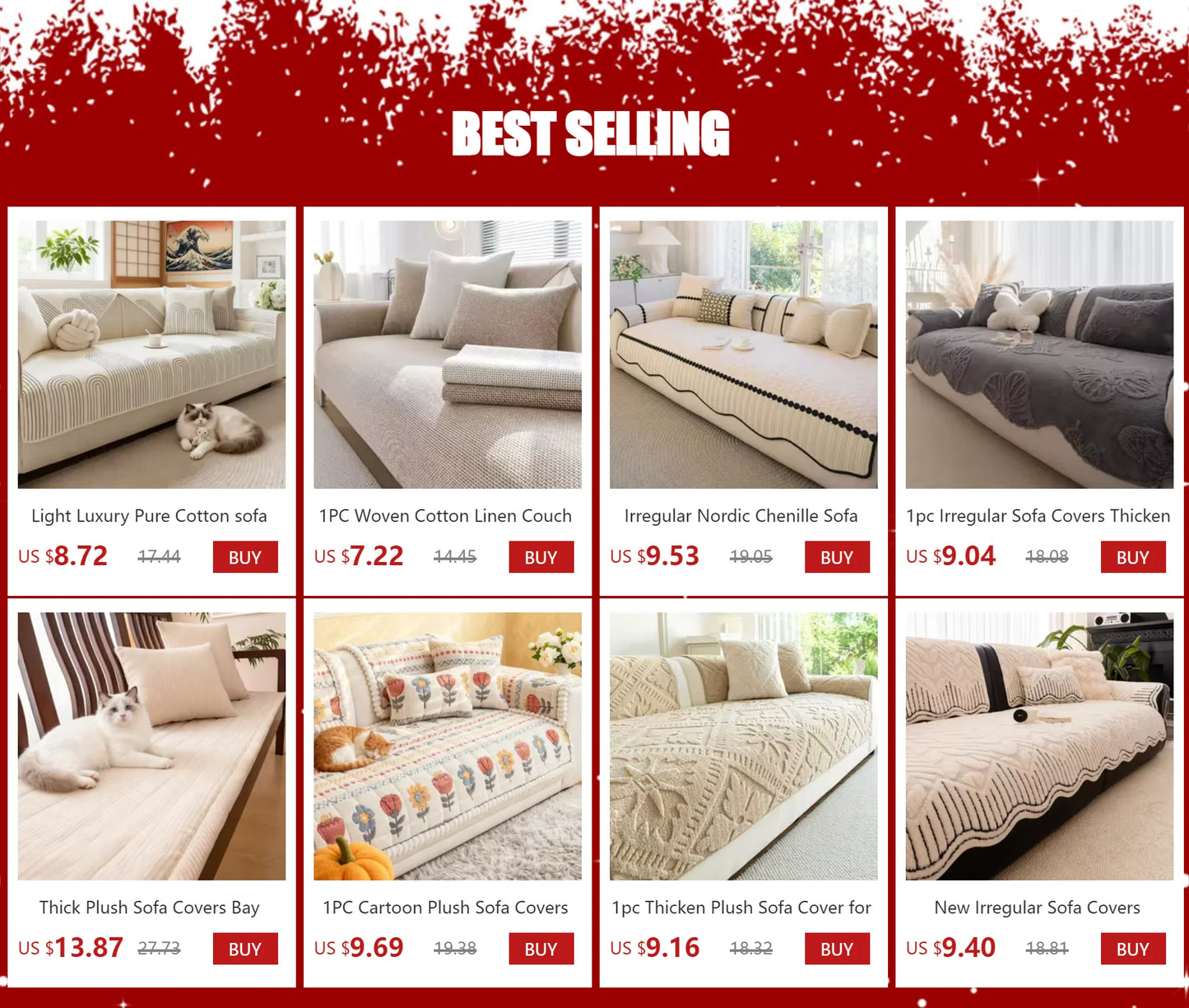 Chenille Sofa Cover Anti-slip Geometric Couch Slipcover Winter Warm ArmChair Protector for Living Room 1/2/3/4 Seater L Shaped