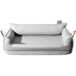 Large Dog Bed Leather Soft Plush Donut Snuggly Warm Cozy Pet Mat for Small to Extra Extra Large Dogs Rectangle Shape