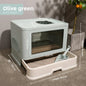 Large Closed Foldable Top Entry Cat Litter Box Automatic Self Cleaning Odor Control Anti Splash Easy Clean Cat Toilet Pet