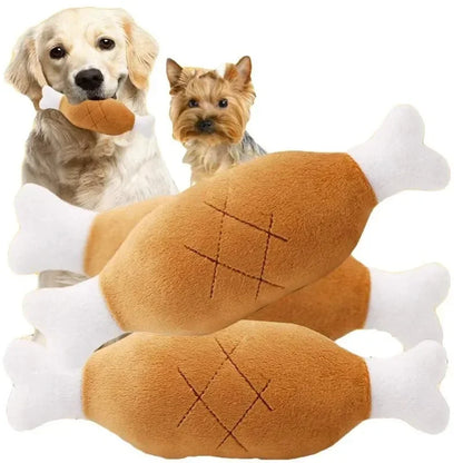 Dog Squeaky Toy Chicken Legs Bone Shape Pet Dog Plush Toy for Small Medium Large Dogs and Cats  juguetes para perros