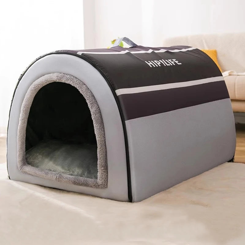 2025 New Dog Kennel Winter Warm Large Dog Oversized Dog House House Closed Winter Removable Golden Pet Four Seasons Use