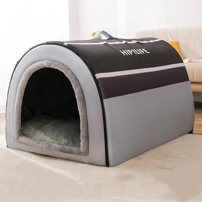 2025 New Dog Kennel Winter Warm Large Dog Oversized Dog House House Closed Winter Removable Golden Pet Four Seasons Use