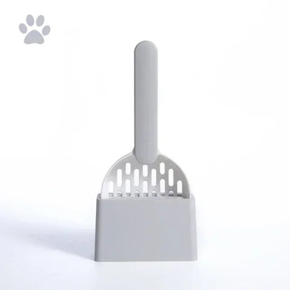 Cat Litter Scoop Set with Base Long Handle Clashing Cat Poop Tool High-Grade ABS Plastic Durable Kitten Toilet Cleaning Tool Pet