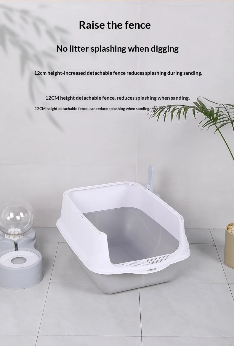 Cleaning Cat Litter Box Large Enclosed Anti Splash UV Sterilization Odor Control Pet Toilet Cat Supplies Cat Litter Catcher