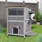 Waterproof Outdoor Cat Shelter - 2-Story Feral Kitty House for Winter, Suitable for Indoor and Outdoor Use