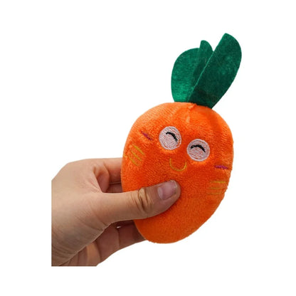 Cute Bone Chicken Leg Fruit Carrot Plush Pet Toys Squeaky Durable Chew Toys for Dogs Cats Interactive Bite Resistant Teething Pe