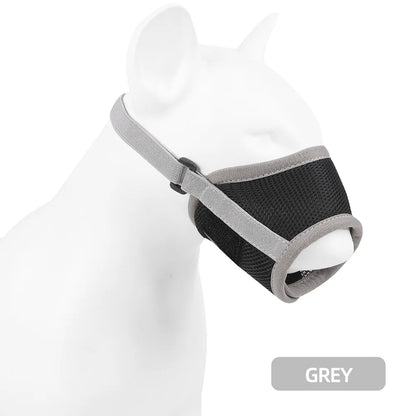 Dog Muzzle,Soft Nylon Muzzle Anti Biting Barking Chewing Air Mesh Breathable Adjustable Pets Muzzle for Small Medium Large Dogs