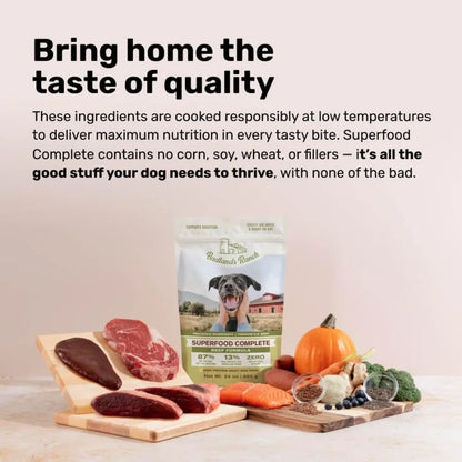 - Superfood Complete Adult Dog Food Air-Dried High Protein Zero Fillers Superfood Nutrition by Katherine Heigl 24 oz. Beef Form