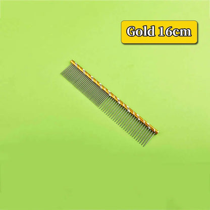 6 Colored Pet Dog Comb Straight Comb Cat Cleaning Brush 16/19/20/25cm Stainless Steel Lightweight Pets Cat Grooming Combs Dogs