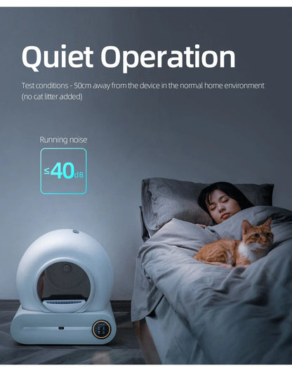 Self-Cleaning Cat Litter Box Automatic 65 Large Fully Enclosed Cat Toilet with App English Version Control Rascador Para Gato