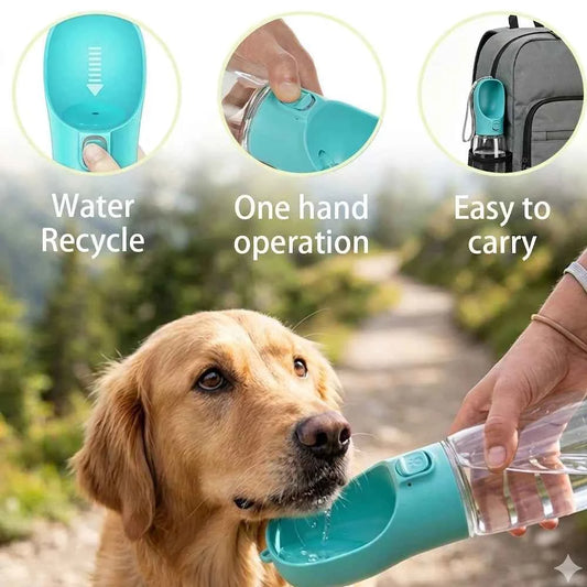 Portable Dog Water Bottle for Small Big Dogs Bowl Outdoor Walking Pet Travel Water Dispenser Feeder with Lanyard Puppy Supplies