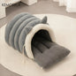 KEMORELA New For Cat Ear Cat Bed -Soft & Semi Winter-Enclosed Pet Nest with Non-Slip Bottom, Windproof & Warm Removable Washable