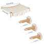 Wall-Mounted Cat Hammock Cat Climbing Stairs Solid Wood Cat Tree Tower Scratcher Rope Ladder Kitten House Indoor Cat Playground