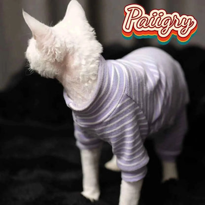 Hairless cat clothes tricolor four-legged clothes Sphinx warm high stretch home four-legged clothes pet clothing