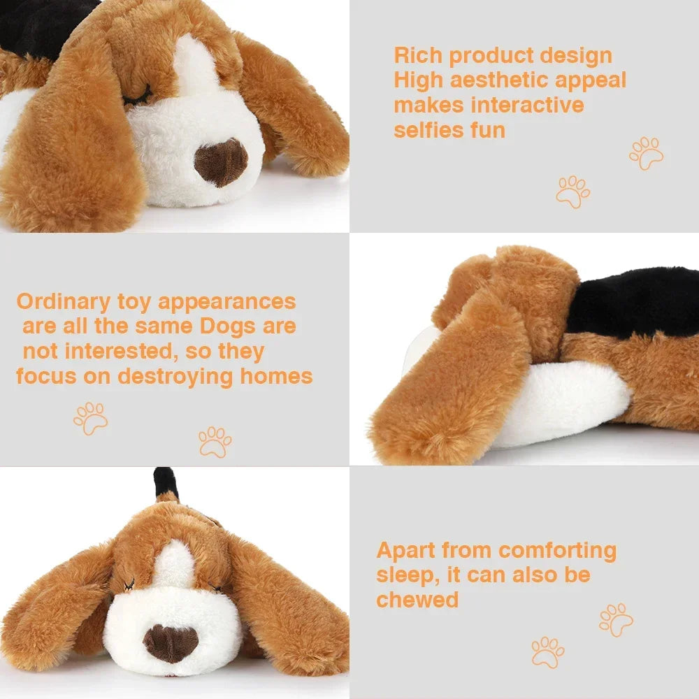 Puppy toys with heartbeat dog toys, pet separation stress soft plush relief and calming sleep partner behavior aid toys