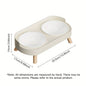 New Cat and Dog Elevated Double Bowl Water Feeding Integrated High Platform Double Bowl