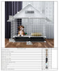 Indoor Dog Cage Villa with Toilet Small Dog Shelter for Pomeranian And Teddy Dogs Family Pet Cage with Tray