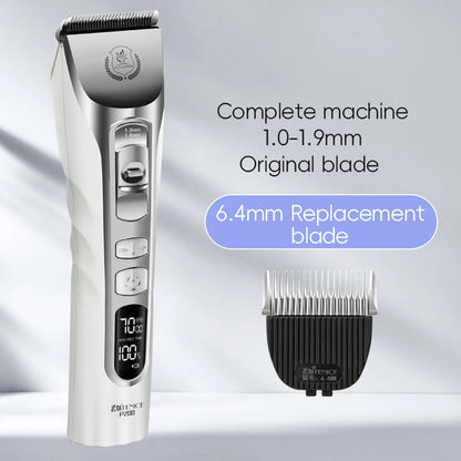 Fenice New Upgrade 5000mA Capacity Cordless LCD Screen Pets Dog Grooming Clippers Rechargeable Haircut Shaver for Trimming Salon