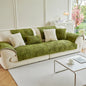 Tuffed Fleece Jacquard Sofa Cover, Winter Thickened Slipcover Soft and Comfortable Modern Fleece Non-Slip Sofa Towel