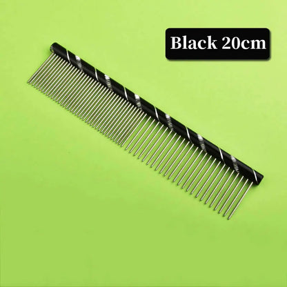 6 Colored Pet Dog Comb Straight Comb Cat Cleaning Brush 16/19/20/25cm Stainless Steel Lightweight Pets Cat Grooming Combs Dogs