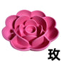 Pet Supplies Silicone Slow Food Bowl Rose Shape Dog Bowl Cat Anti-Choking and Anti-Knocking Food Bowl with Suction Cup