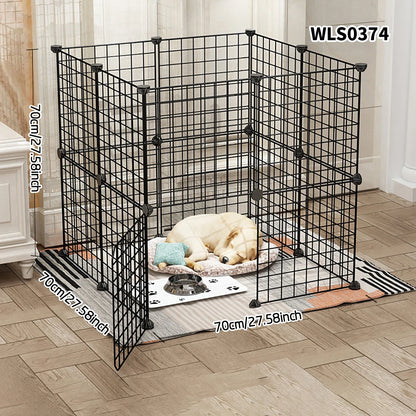 Cat and Dog Pet Fence Indoor Enclosure Freely Combinable Cat Cage Dog Cage Training Isolation Toilet Area for Small and Medium-Sized Dogs