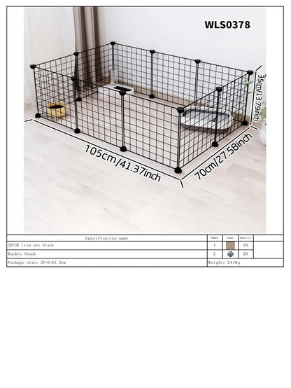 Cat and Dog Pet Fence Indoor Enclosure Freely Combinable Cat Cage Dog Cage Training Isolation Toilet Area for Small and Medium-Sized Dogs