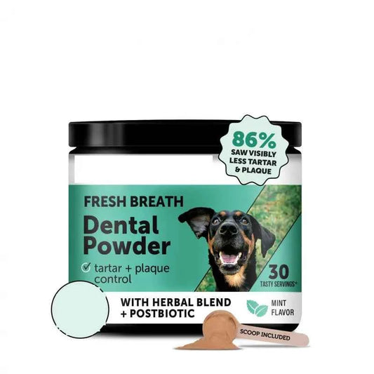 Natural Herbal Probiotic Oral Care Powder for Dogs Balance Oral Bacteria Gently Clean Teeth Residue for Long-lasting Fresh Mouth
