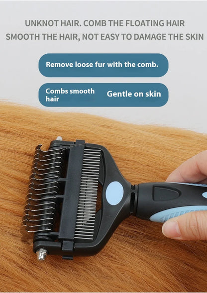 3 In 1 Pet Deshedding Brush Dog Hair Remover Pet Fur Knot Cutter Puppy Cat Comb Brushes Dogs Grooming Shedding Supplies