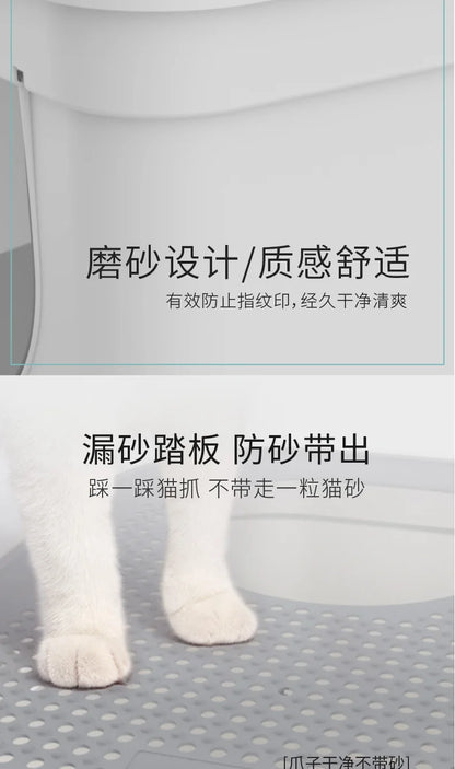Large Enclosed Cat Litter Box Top Entry Anti Splash Single Extra Big Pet Toilet