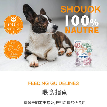 SHOUOK air-dried HORSE MEAT STRIPS for Dogs with 92%meat content;100%nature;NO antibiotics;No Grains;