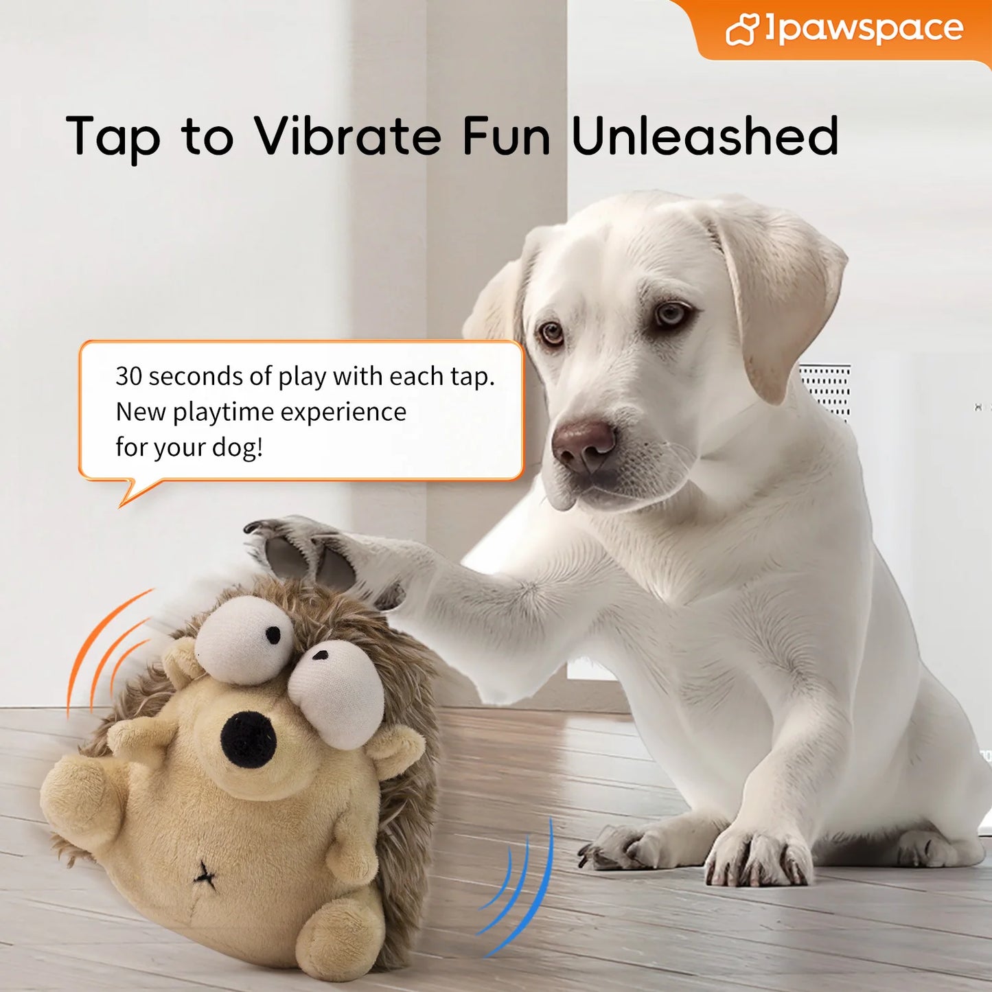Rechargeable Interactive Dog Toy Motion Activated Vibrating Bouncing Jump Ball Bit Resistant Squeaky Wiggle Plush Toy