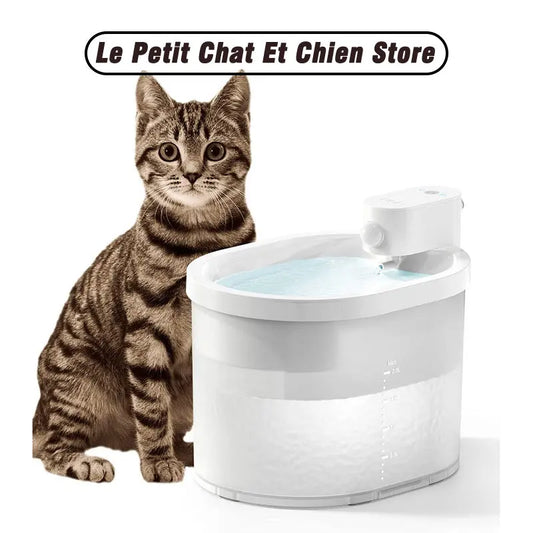 Uahpet Wireless Battery Operated Automatic Cat Pet Water Fountain 67oz 2L Ultra Quiet Cat Water Dispenser for Cats and Small Dog