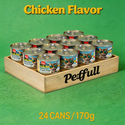 Petfull Cat Canned for Cat and Dog Pet Food 170gx24Cans Tuna Beef Salmon Chicken Flaver Cat Food Cans