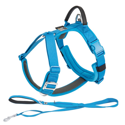 SMALL COMBINATION Large Dog Collar Harness and Leash Sets No pull Reflective Medium dog chest vest Pet German Shepherd Training