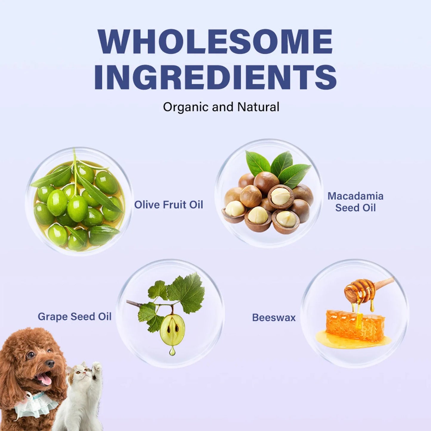 Dog Nose and Paw Balm Pet Feet Moisturizer Anti-dry Cream for Cats Dogs All-natural Additive-free Tasteless Pet Accessories