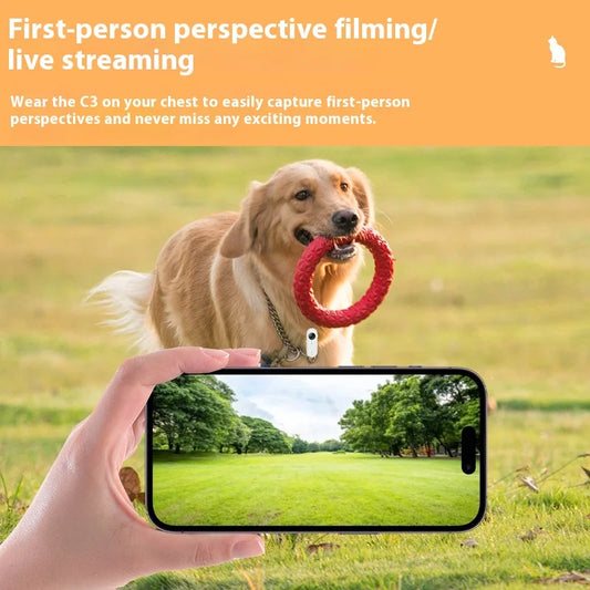HD 1080P Pet Collar Camera – Waterproof WiFi Dog & Cat Body Cam with Anti-Shake - Pet Suppie