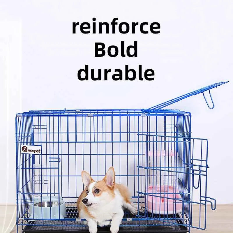 HOOPET Dog Cage Collapsible Indoor Pen Folding Exercise Crates Small Large  Dog Cage Metal Kennels Dog Crate