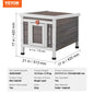 SucceBuy Outdoor Cat House Weatherproof, Feral Cat Shelter for Cat Outdoor Wooden Cat Rabbit House with All-Round Foam Insulated