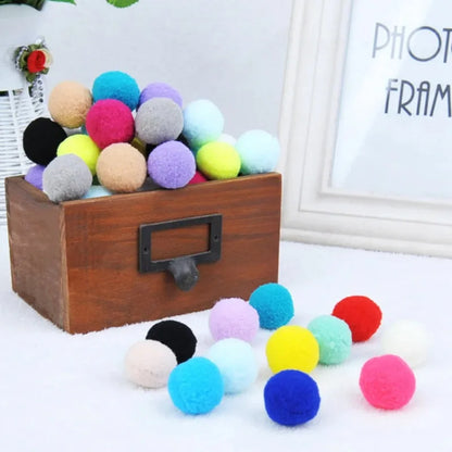 10pcs Plush Ball Cat Toys Colorful Cat Toys Creative Interactive Bouncy Ball Funny Indoor Kitten Balls Chew Toy Cat Supplies