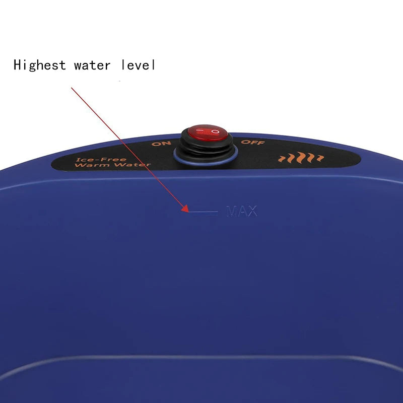 Winter No Freezing Heated Water Bowl for Outdoor Cats 2.2L Heated Dog Bowl Heated Pet Drinker for Chickens Rabbits Birds