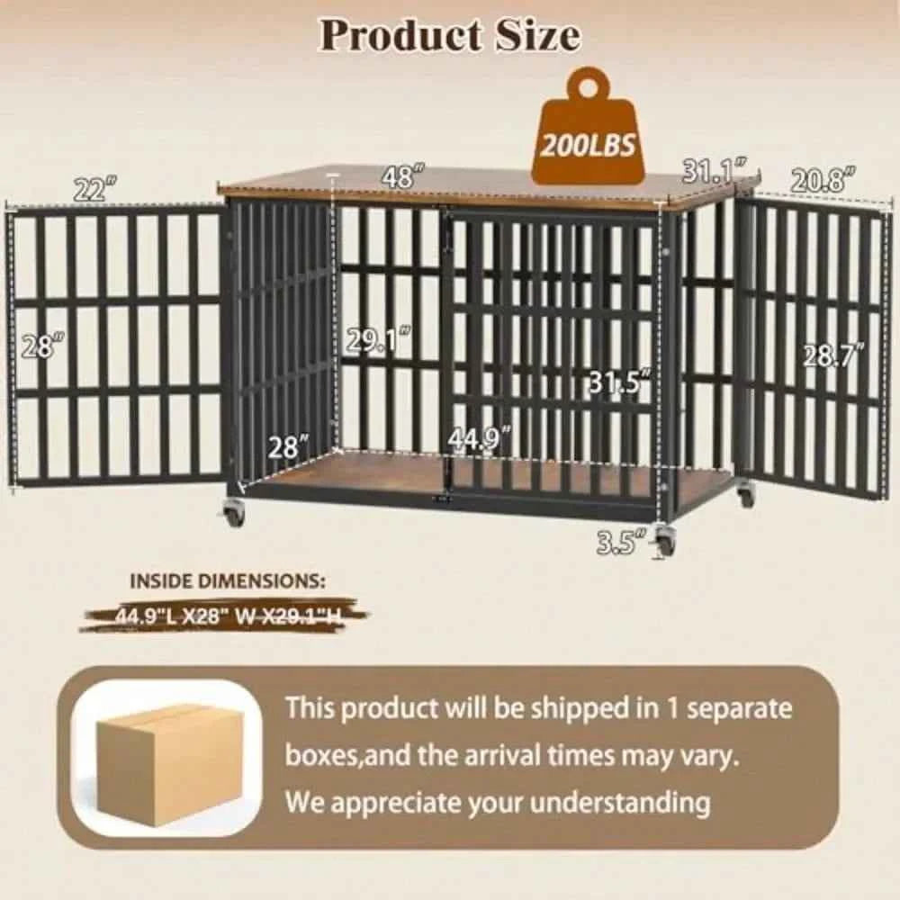 Dog Supplie Dog Pen Dog Playpen Inch Dog Crate Furniture Heavy Duty Wooden Dog Kennel For Large Dogs Chew Proof And EscapeProof