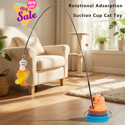 Simulation Capybara Cat Toys Interactive Bird with Bell Cat Stick Toy for Kitten Playing Teaser Wand Toy Pet Cats Supplies
