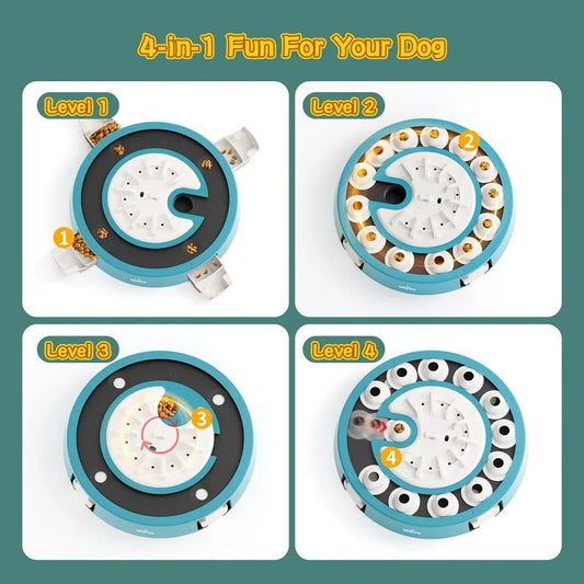 Level 4 Multi-Stage Dog Puzzle Toy – Advanced Interactive Cognitive Feeder for Smart Dogs (USA) - Pet Suppie
