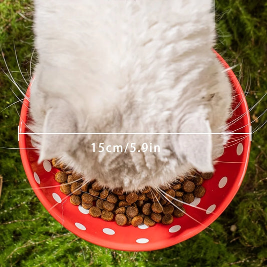 Resin Mushroom Cat Bowl: Tall, 300ml capacity, suitable for cats - ideal for feeding and drinking festivals - Pet Suppie