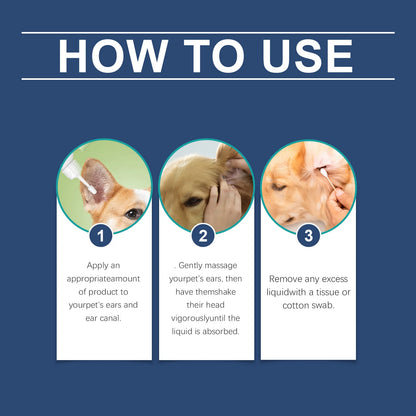 Pet Ear Cleaner Effectively Removing Earwax Reduce Ear Mites Alleviate Ear Odor Soothe Ear Itching Gentle Pet Ear Cleaning Agent